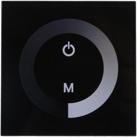 Lumière à intensité variable, panneau tactile LED à intensité variable, contrôleur d'interrupteur mural à gradation monochrome, bande lumineuse LED à panneau tactile DC 12 V-24 V silencieux avec manue