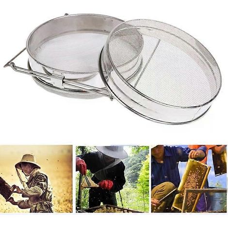 Filtre à miel en acier inoxydable - Outil apicole à double couche par (1/5)