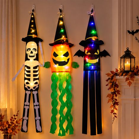 ROSNEK Guirlande lumineuse Halloween chauve-souris LED 135 x 41 cm lumière multicolore 1 pièce (1/5)