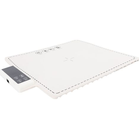 Tapis chauffant électrique 180 W, chauffe toute la surface en 10 s, 6 niveaux de température, minuterie 5 temps, sécurité enfant, plateau chauffant en silicone pour buffet, prise UE 220 V (1/5)