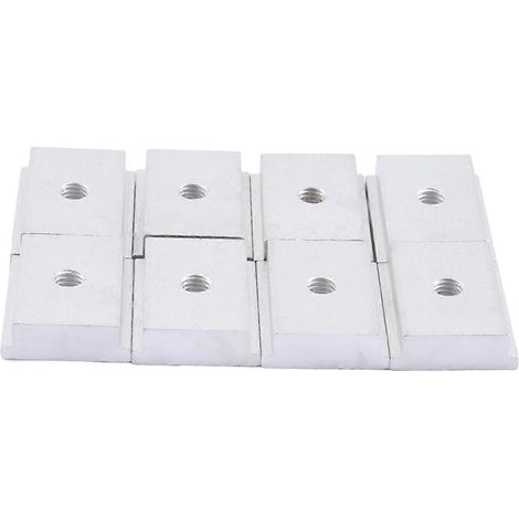 Lot de 8 vis de fixation à rainure pour rail M6 type T 30/45, outil de travail du bois, couleur argent (1/5)