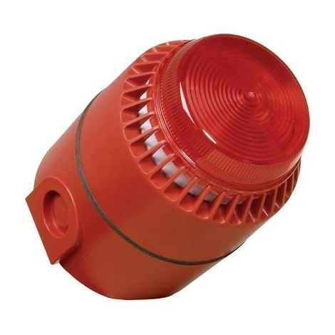 ComPro Segnalatore combinato Flashni Rosso Luce flash, Tono continuo 24 V/DC 110 dB (1/2)