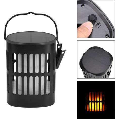 Set mit 2 wasserdichten LED-Solarlaternen mit Flammeneffekt zum Aufhängen im Garten oder im Freien. Die ideale Dekoration für Ihren Außenbereich. (1/5)