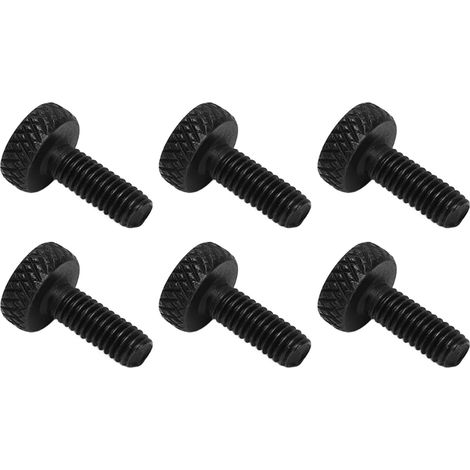 6 Stück Tremolo-Steg-Saitenklemmschrauben aus Metall, Feinstimmschrauben für E-Gitarren, schwarz (1/5)