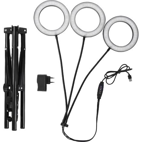 Decdeal Lampe de culture pour plantes 108 LED à spectre complet avec minuterie 3, 9, 12 heures, 6 luminosités, lampe de croissance réglable en hauteur pour plantes d'intérieur, têtes de prise UE 28 W,