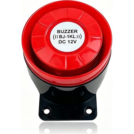 Sirène Alarme Extérieur 12V 120dB avec Flash LED Rouge Pour Maison & Garage, Flash LED Rouge, 120dB, 12V, Usage Extérieur (1/5)