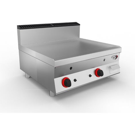 SOFRACHEF - Top plancha gaz - L 800 mm - AISI 430 lisse - Sofraca