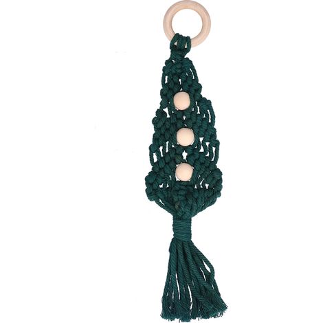 de Noël en corde de coton tressée à la main avec boucle en