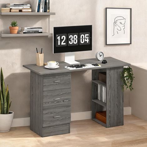 Bureau gris en MDF 120 x 49 x 72 cm (1/5)