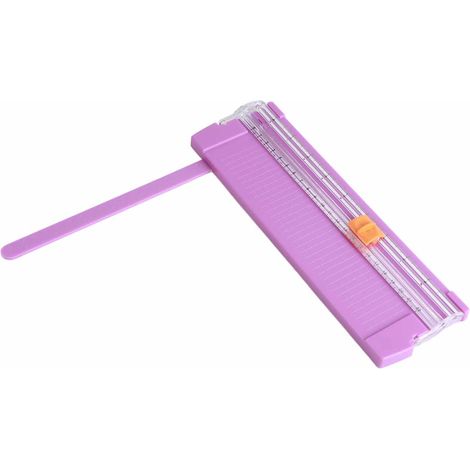 Coupe-papier mini pliable à échelle transparente sans bavures en acier au carbone violet (1/5)
