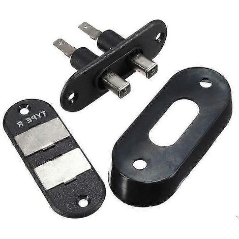 Système de verrouillage de porte coulissante de voiture avec alarme, accessoires de verrouillage, télécommande, kit Jambtruck, plaqué nickel. (1/5)