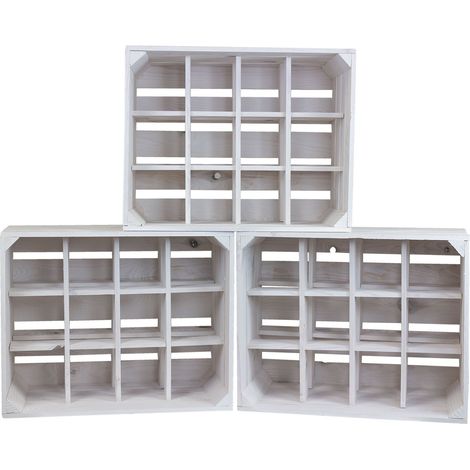 3er set Flaschenregal Henry 12er weiss (1/5)