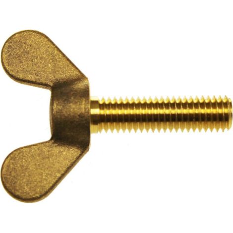 Reidl DIN 316 Maschinengewinde, Flügelschrauben M 5 x 16 Messing blank (1/4)