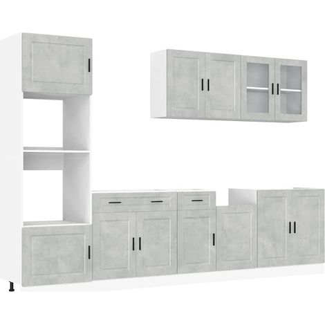 Maison Exclusive - Mueble cocina Kalmar gris hormigón 7 pzas made (1/5)