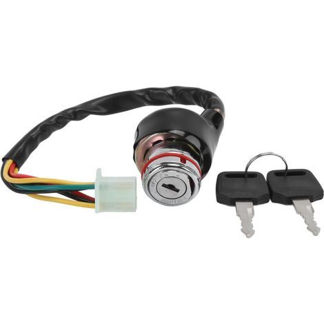 Interrupteur d'allumage 9 trous 6 fils avec 2 clés – Compatible VTT chinois 50cc à 125cc – Installation simple et durable (1/5)