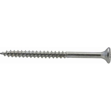Vis à bois tête fraisée PZ zinguée Viswood filet total 5x60 mm (x12 vis)