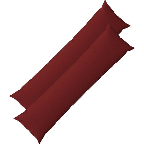 vidaXL Cushion with Pillow HEERLEN 2 pcs Wine Red Fabric (1/5)