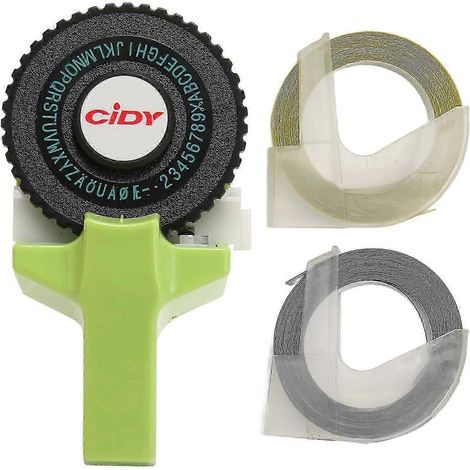 Étiqueteuse à gaufrage verte, facile à utiliser, design ergonomique, portable, avec rubans compatibles pour les loisirs créatifs, qualité supérieure WHBYV (1/4)