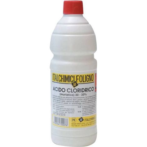 12 x ACIDO MURIATICO PURO AL 33 DA 1 L