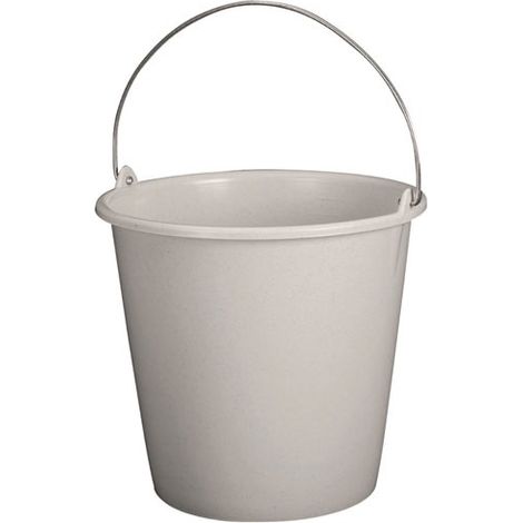 ALUMINIUM ET PLASTIQUE SEAU MÉNAGE 12L GRADUÉ GRIS MOUCHETÉ RIVS12