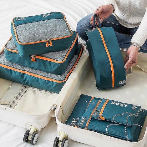 Cubes de rangement pour voyage, ensemble de 7, organisateurs étanches pour valises et bagages (1/5)