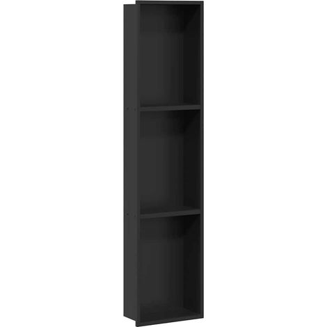 Maison Exclusive - Nicchia per doccia Nero 90 x 20 x 9,5 cm Acciaio inossidabile