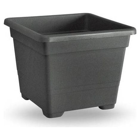 VASO QUADRATO CM.32 ANTRACITE