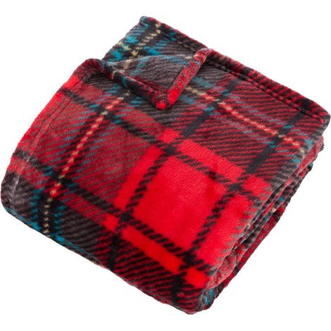 Brody flanella rossa stampata 230x180cm - Atmosphera créateur d'intérieur