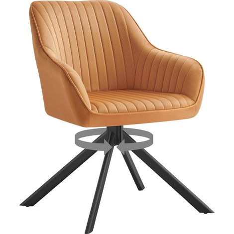 Chaise Salle à Manger, Pivotante, Rembourrée, Velours (1/5)