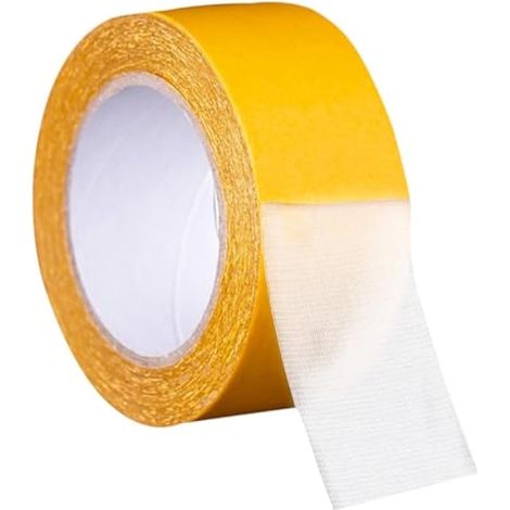 1 Rouleau Ruban Adhésif Double Face Discret, Papier Tissé Jaune (1/5)