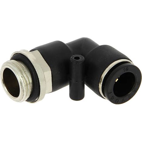 Coude 90° pneumatique instantané Ø10 fileté mâle 3/8" (12x17)