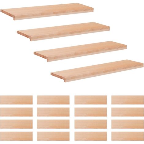 Alfombras para escalones 20 uds. 100 x 30 x 2 cm Natural vidaXL