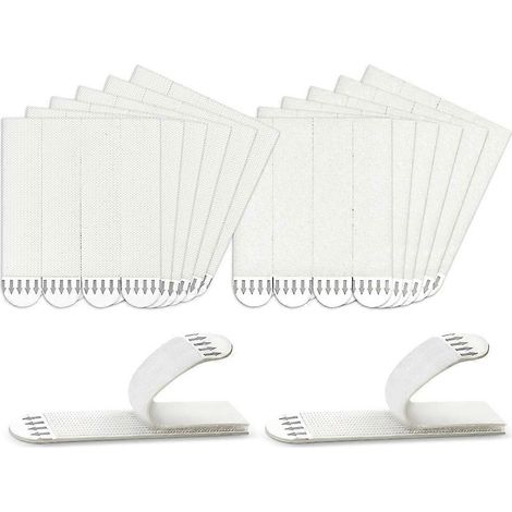 Bandes de crochets adhésifs pour cadres photo, 24 paires (48 bandes) de crochets adhésifs pour cadres photo, accrochez vos photos sans clous. (1/5)