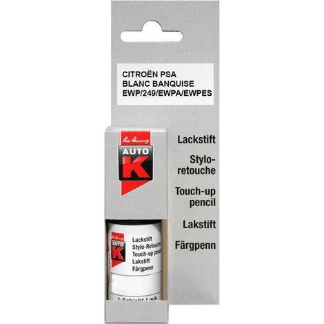 Stylo retouche peinture carrosserie CITROEN EWBU blanc banquise 9 ml – Finition précise selon code couleur – Résistant aux solvants et UV – Auto-K (1/5)