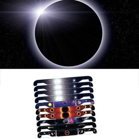 10 Paires de Lunettes de Protection Solaire en Carton avec Monture - Observation Sûre des Éclipses