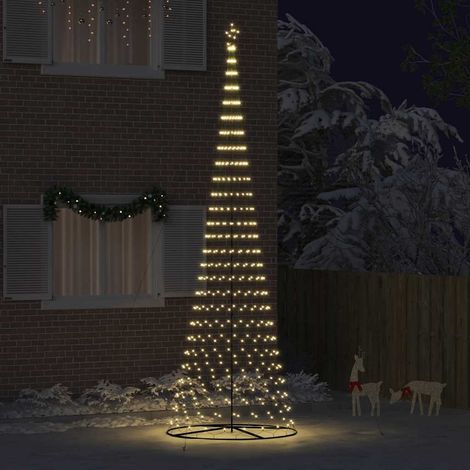 LED-Weihnachtsbaum mit 555 LEDs Warmes Weiß 500 cm Metall