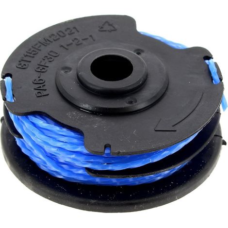 Bobine de 1,6 mm pour tondeuse à gazon – Compatible avec les modèles MGTP430 et MGTP600 – Adaptée aux terrains accidentés, pour une coupe nette – Mac Allister (1/2)
