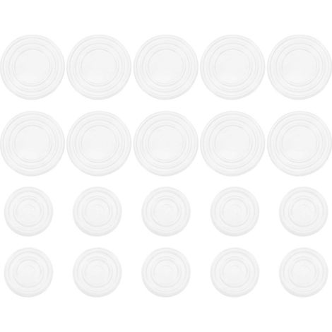 50 coussins antidérapants transparents en silicone pour canapé, meubles et table basse-2.3x2.3cm-transparent color