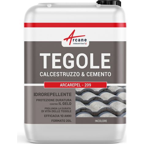 Idrorepellente trasparente: per tetti con tegole in cemento ARCAPEL - 209 - 20 L (fino a 100 m²)  - ARCANE INDUSTRIES (1/5)