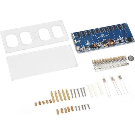 Kit d'horloge électronique à tube numérique PCBA, kit d'horloge à tube lumineux (avec circuit imprimé LED)