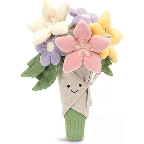 Bouquet de peluches florales douces - Cadeau mignon pour la Saint-Valentin, Noël et plus encore (1/5)