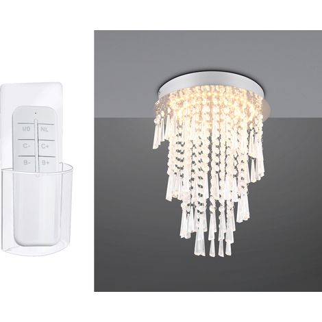 LED Deckenleuchte mit Acryl Kristallbehang und Fernbedienung, Ø 30cm (1/5)