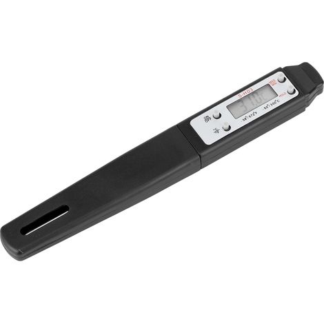 Thermomètre numérique portable stylo longue sonde pour cuisine cuisson BBQ viande frite lait noir (1/5)