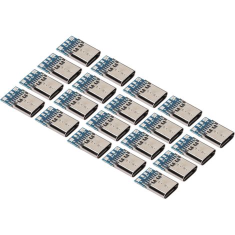 Conector y enchufe USB Tipo-C de alta eficiencia con diseño de doble cara para un uso flexible, compatible con la transmisión a través de placas de circuito impreso y velocidades de transferencia de d