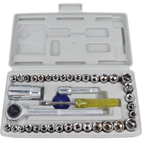 Jeu clés à douille micro combinaison acier carbone pour réparation auto maison (1/5)