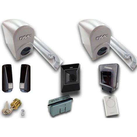 FAAC ENERGY KIT 104575 Automatismo para cancela batiente 24v 391 con brazos articulados (1/3)