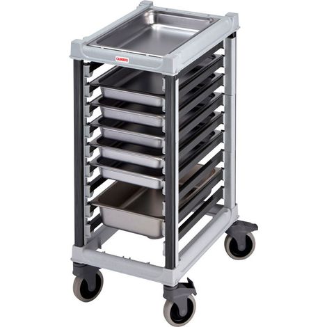 Chariot mobile GN1/1 - 9 niveaux GN - 73 x 43.8 x 101.6 cm - Gris Moucheté - Cambro