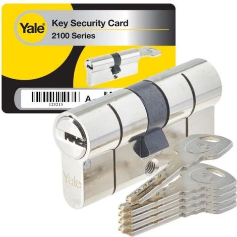 Yale – Cylindre de serrure haute sécurité 30x40 mm – Anti-crochetage, anti-perçage, anti-bumping – 5 clés réversibles – Système à 10 goupilles (1/4)