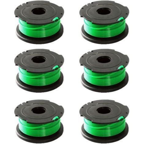 Lot de 6 bobines de fil vert pour débroussailleuse Black & Decker GL7033 GL8033 GL9035 A6482 (1/4)