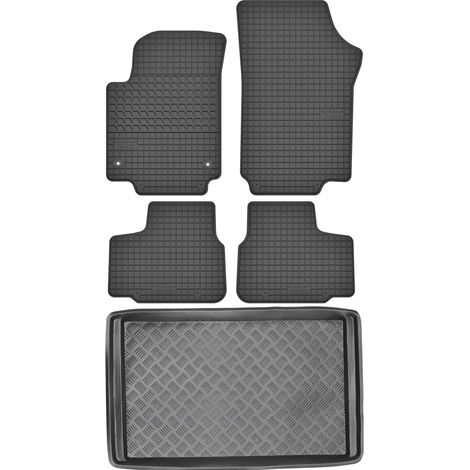 Volkswagen Up Schrägheck (2011–2020) – Set: Gummifußmatten + Kofferraummatte (1/5)